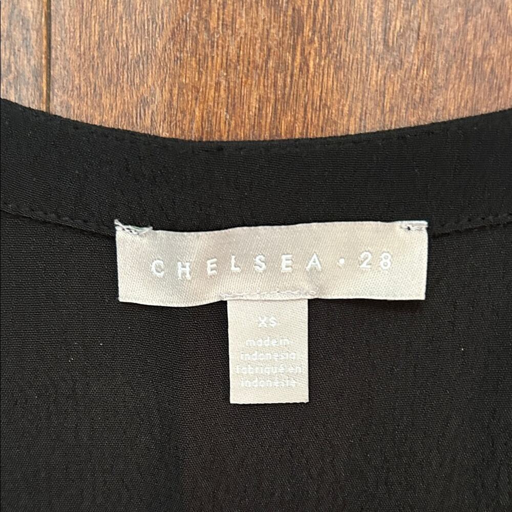 Chelsea28 Black Tiered Tea Length Dress with 3/4 Sleeves, Size XS - Picture 12 of 13